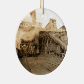 ガストン鉱山で石炭が燃える セラミックオーナメント (右)