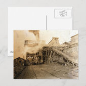 ガストン鉱山で石炭が燃える ポストカード (正面/裏面)