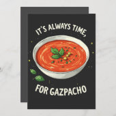 ガスパチョのトマトスープの時間が来る 招待状 (正面/裏面)