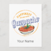 ガスパチョレトロ調理師ヴィンテージグルメスペイン ポストカード (正面)