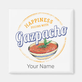 ガスパチョレトロ調理師ヴィンテージグルメスペイン マグネット