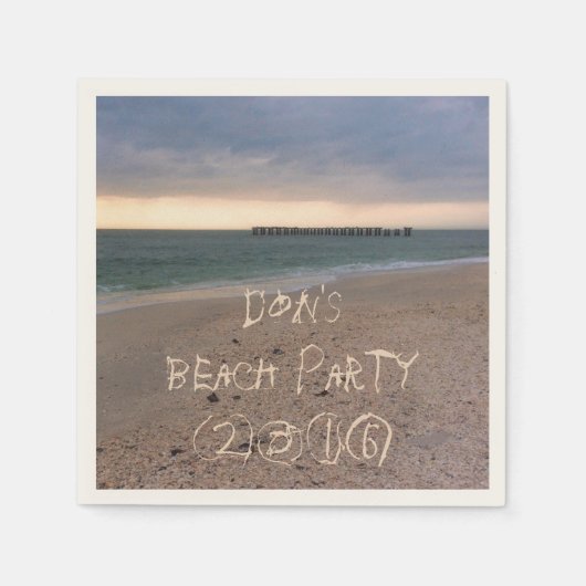 ガスパリラアイランドサンセット スタンダードカクテルナプキン (正面)