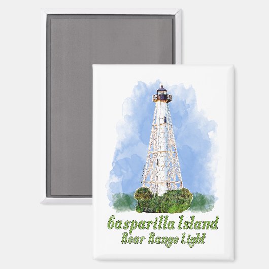 ガスパリラアイランドリアレンジライト – フロリダ マグネット (正面/裏面)
