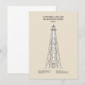 ガスパリラアイランドリアレンジライト – Florida - SBD ノートカード (正面/裏面)