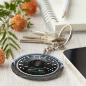 ガスパーソナライズされたキーチェーンに当たる速度計 キーホルダー (側面)