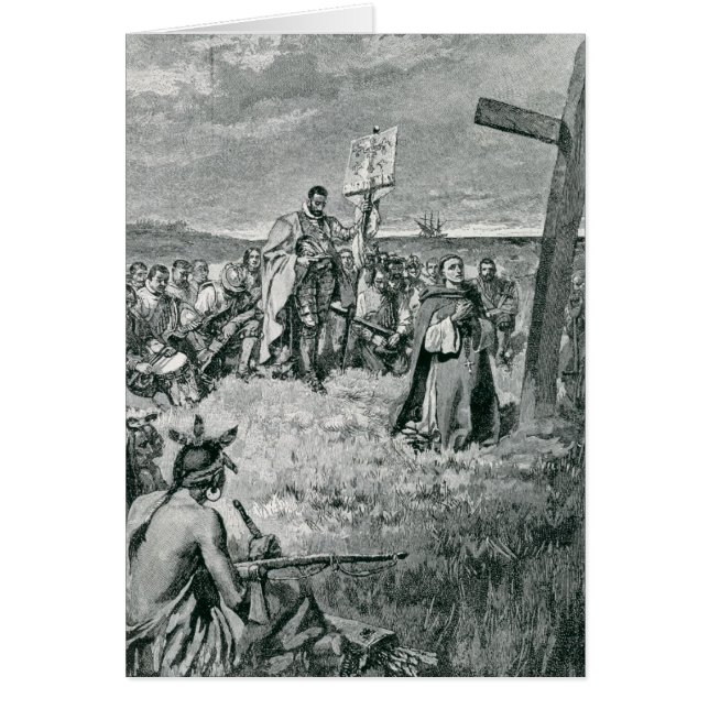 ガスペで十字をセットアップしているジェイクスCartier (正面)