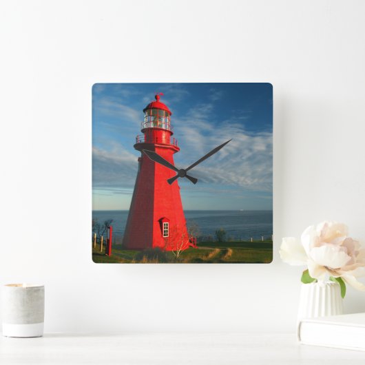 ガスペのLaのMartreの灯台| Matane スクエア壁時計 (ホーム)