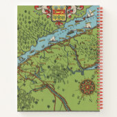 ガスペ半島、カナダの地図 ノートブック (裏面)