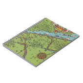 ガスペ半島、カナダ地図 ノートブック (左側)