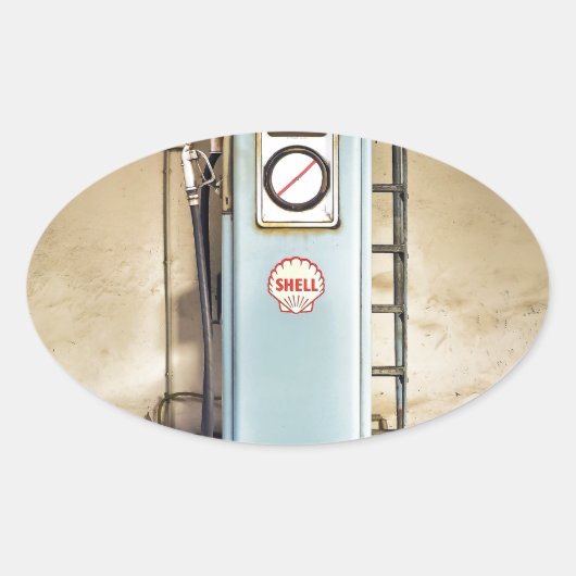 ガスポンプ 楕円形シール (正面)