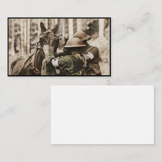 ガスマスクにミズーリのラバ 予約カード (正面/裏面)