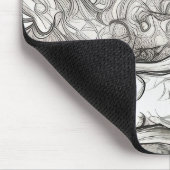 ガスマスクに入った女性 マウスパッド (コーナー)