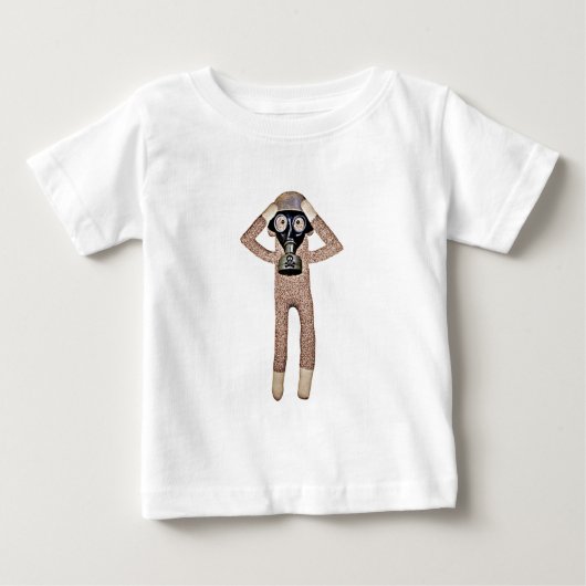 ガスマスクのソックス猿か。 ベビーTシャツ (正面)