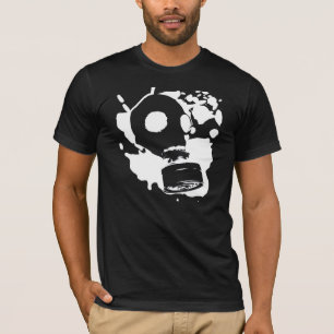 ガスマスクの落書き Tシャツ