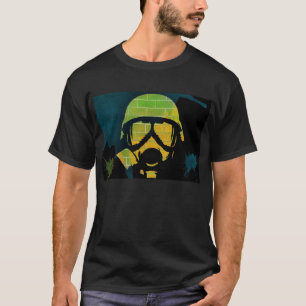 ガスマスクの落書き Tシャツ