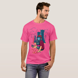 ガスマスクを着けた少年のイラスト,マスクをした男性 Tシャツ