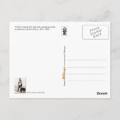 ガスマスクを着た戦争犬 ポストカード (裏面)