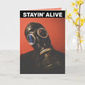 ガスマスクスタイン生誕生日カード カード (黄色い花)