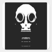 ガスマスクステンシルステッカー スクエアシール (正面)