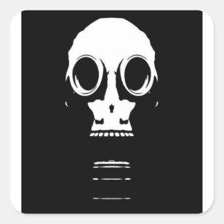 ガスマスクステンシルステッカー スクエアシール