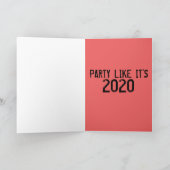 ガスマスク誕生日カード カード (内部)