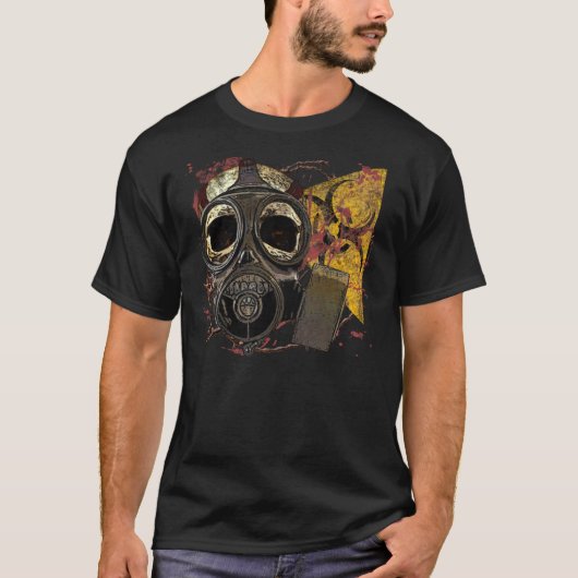 ガスマスク ドクロ バイオハザード Tシャツ (正面)