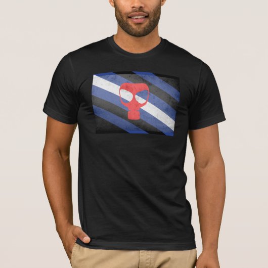 ガスマスク プライド フラッグ Tシャツ (正面)