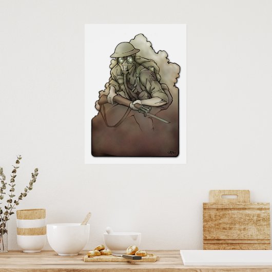 ガスマスク ポスター (キッチン)