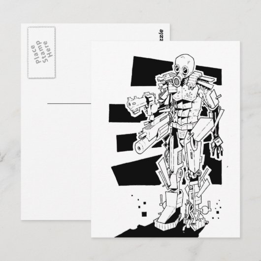 ガスマスク ポストカード (正面/裏面)