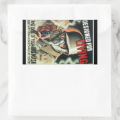 ガスマスク 長方形シール (バッグ)