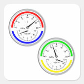 ガスマノメータステッカー スクエアシール (正面)