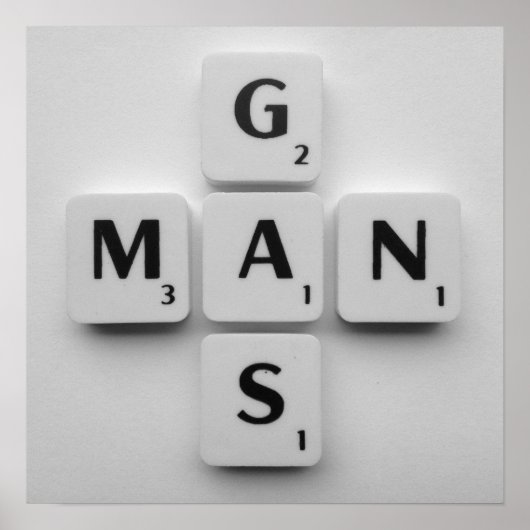 ガスマンポスターB/W ポスター (正面)