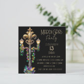 ガスランプとビーズマルディグラスパーティー 招待状 (スタンド正面)