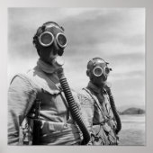 ガス中国のマスクを着用している兵士–1944 ポスター (正面)