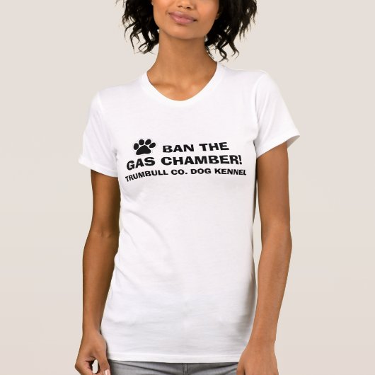 ガス室のTシャツを禁止して下さい Tシャツ (正面)