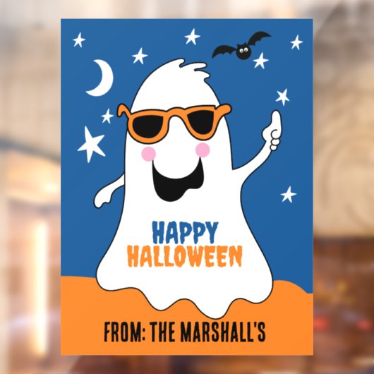 ガス幽霊ハロウィーンかわいい子供たち ウィンドウサイン (シート2)