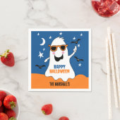 ガス幽霊ハロウィーンかわいい子供たち スタンダードカクテルナプキン (インサイチュ)