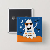 ガス幽霊ハロウィーンかわいい子供たち 缶バッジ (正面&裏面)