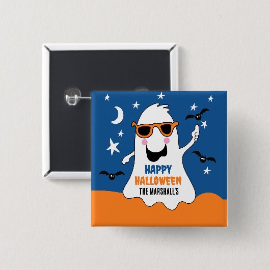 ガス幽霊ハロウィーンかわいい子供たち 缶バッジ (正面&裏面)