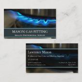 ガス技術者/フリッター写真ビジネスカード 名刺 (正面/裏面)