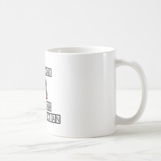 ガス救...電気技師に乗る コーヒーマグカップ (右)