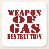 ガス破壊兵器 スクエアペーパーコースター (正面)