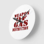 ガス破壊兵器 ラウンド壁時計 (傾斜)