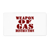 ガス破壊兵器 ラベル (正面)