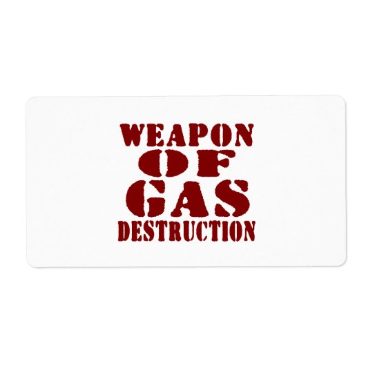 ガス破壊兵器 ラベル (正面)