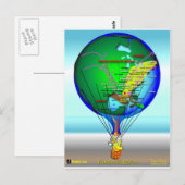 ガス缶カナリア熱気球 ポストカード (正面/裏面)