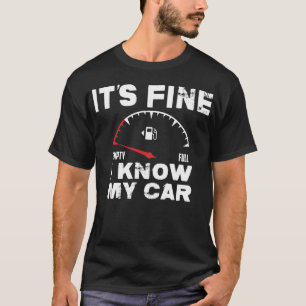 ガス計が空っぽだ素晴らし車の燃料が低いのを知っている Tシャツ