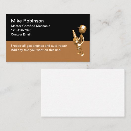 ガス車のカー整備士 名刺 (正面/裏面)