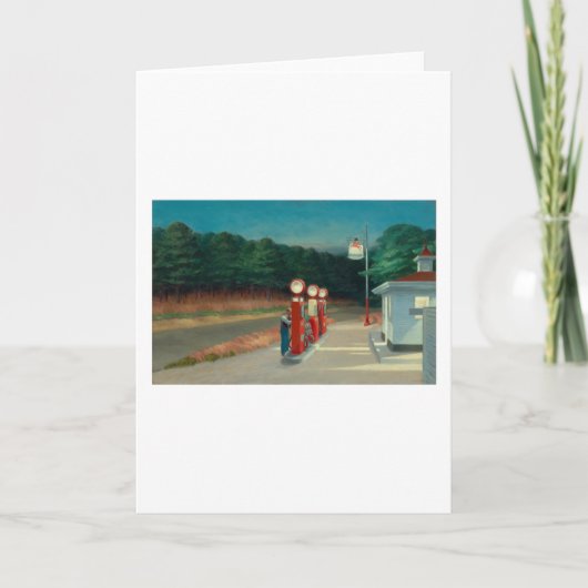 ガス – エドワード・ホッパー カード (正面)