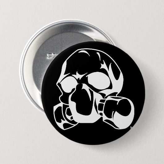 ガス 缶バッジ (正面&裏面)